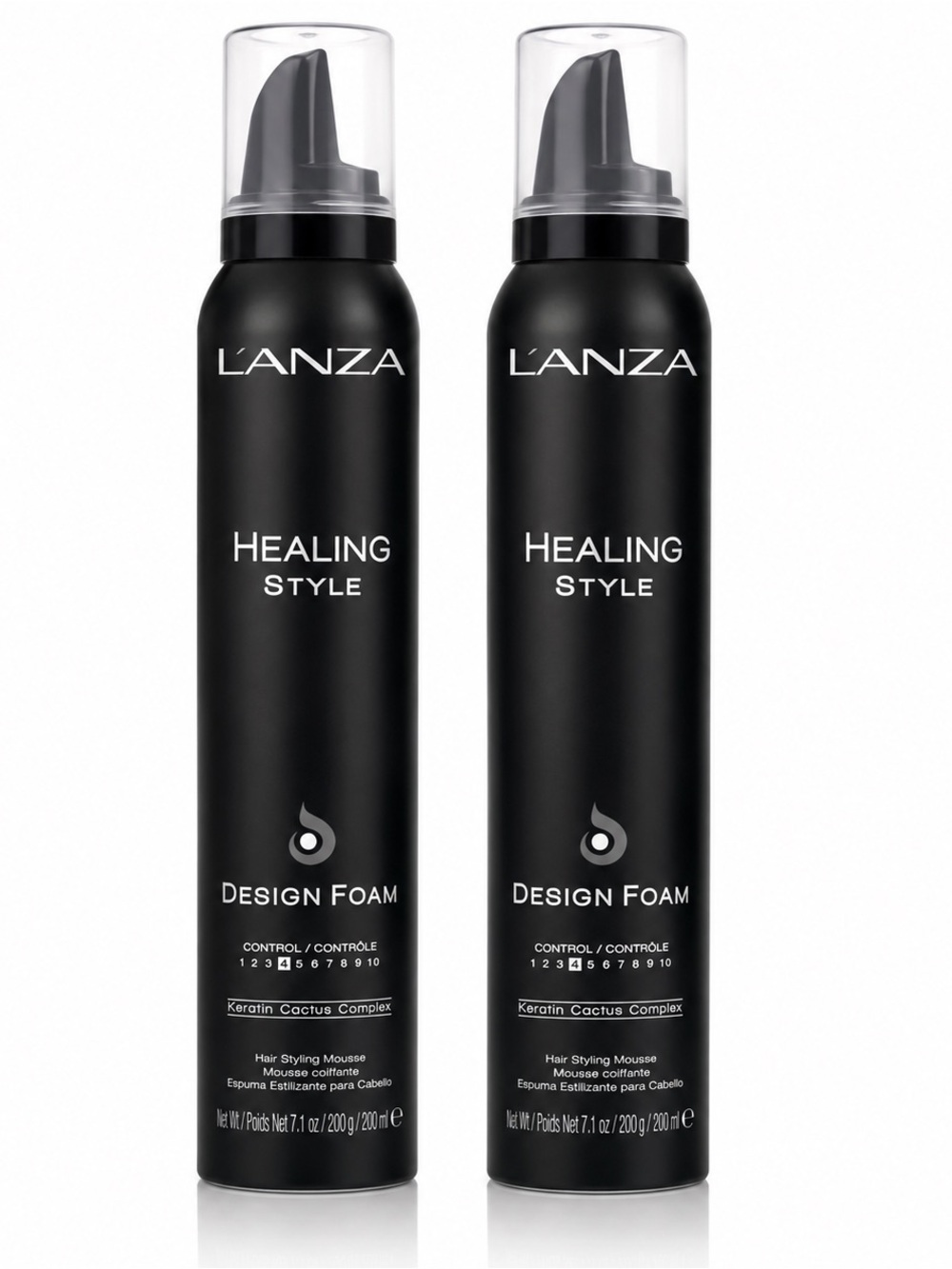 L’ANZA Healing Style Design Foam Mousse 7.1 oz 200ml Hair Styling 2 Pack